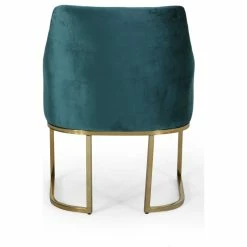 GDFStudio Fern Modern Tufted Glam Accent Chair With Velvet Cushions And U-Shaped Base, Teal, Gold -GDF sofa Shop ea3133ad01b7137d 3365 w800 h800 b1 p0