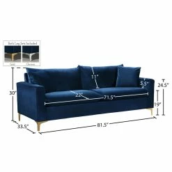 Meridian Furniture Naomi Velvet Sofa, Gold And Chrome Leg Set, Navy 15 Meridian Furniture Naomi Velvet Sofa, Gold And Chrome Leg Set, Navy -GDF sofa Shop eb21b8de02740dcb 6487 w800 h800 b1 p0