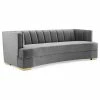 LexMod Encompass Channel Tufted Performance Velvet Curved Sofa, Gray -GDF sofa Shop ebc18e1b00cd2de7 4010 w800 h800 b1 p0