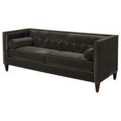 Jennifer Taylor Home Jack 84" Modern Tuxedo Tufted Sofa, Charcoal Gray Velvet -GDF sofa Shop ecf163310d83b832 6614 w800 h800 b1 p0