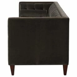 Jennifer Taylor Home Jack 84" Modern Tuxedo Tufted Sofa, Charcoal Gray Velvet -GDF sofa Shop ed71b69a0d83b82c 6614 w800 h800 b1 p0