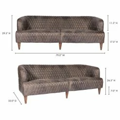 Moe's Home Collection Magdelan Tufted Leather Sofa Nimbus Black Leather -GDF sofa Shop ee71aab30e828f87 8143 w800 h800 b1 p0