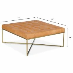 Edgemod Traversa Ottoman, Saddle Tan/Antique Brass -GDF sofa Shop eef150e80ea6774f 3869 w800 h800 b1 p0