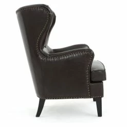 GDFStudio GDF Studio Romford Bonded Leather Wingback Club Chair, Brown 12 GDFStudio GDF Studio Romford Bonded Leather Wingback Club Chair, Brown -GDF sofa Shop ef61a29501c43831 8768 w800 h800 b1 p0