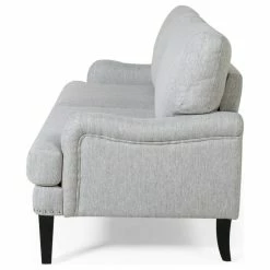 GDFStudio Ava Fabric Loveseat, Light Gray And Dark Brown 17 GDFStudio Ava Fabric Loveseat, Light Gray And Dark Brown -GDF sofa Shop efe108150f907161 1698 w800 h800 b1 p0