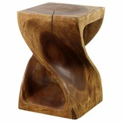 Kammika Import Export Co., Ltd (Thailand) Haussmann® Original Wood Twist Stool 12 X 12 X 18 In High Walnut Oil -GDF sofa Shop f0415f1201baada3 9894 w800 h800 b1 p0