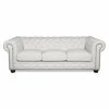 Bowery Hill Traditional Leather Chesterfield Sofa In White Finish 2 Bowery Hill Traditional Leather Chesterfield Sofa In White Finish -GDF sofa Shop f111bfe90d793103 2195 w800 h800 b1 p0