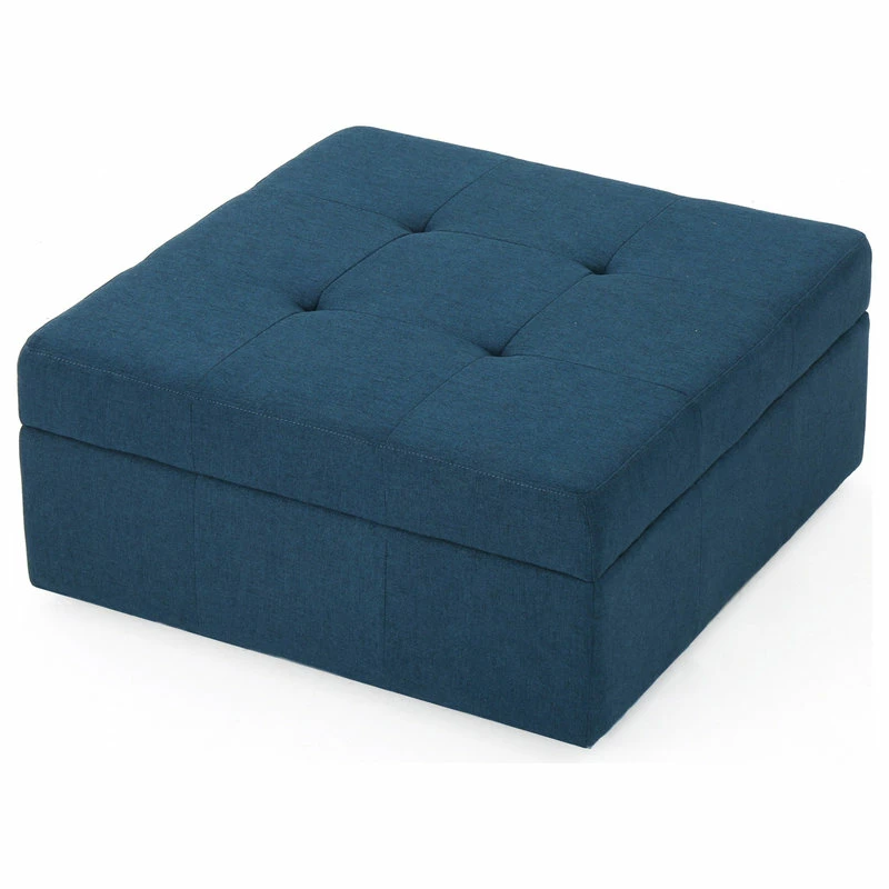 GDFStudio GDF Studio Chatsworth Tufted Fabric Storage Ottoman With Rolling Casters 7 GDFStudio GDF Studio Chatsworth Tufted Fabric Storage Ottoman With Rolling Casters - Image 5