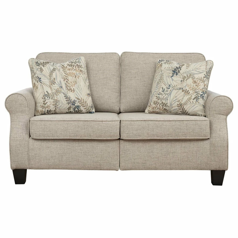 Ashley Furniture Industries Alessio Contemporary Beige Loveseat 4 Ashley Furniture Industries Alessio Contemporary Beige Loveseat - Image 2