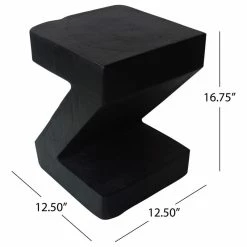 GDFStudio GDF Studio Ligia Light-Weight Concrete Accent Table, Black -GDF sofa Shop f171565d01e12e4b 7665 w800 h800 b1 p0