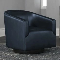 Comfort Pointe Geneva Charcoal Wood Base Swivel Chair, Midnight Blue -GDF sofa Shop f17173c900ac163f 1002 w800 h800 b0 p0