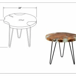 East At Main's Wellton Brown Round Teakwood Accent Table -GDF sofa Shop f19151520862f6e1 9477 w800 h800 b0 p0