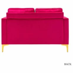 Karat Home Upholstered Sofa With Loose Back, Fushia 13 Karat Home Upholstered Sofa With Loose Back, Fushia -GDF sofa Shop f26145d60059239e 1451 w800 h800 b1 p0