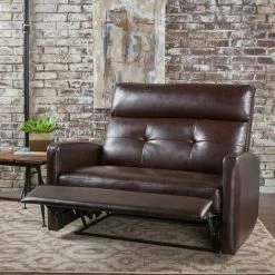 GDFStudio GDF Studio Hana Soft Brown Leather 2 Seat Recliner -GDF sofa Shop f2f103fb0f931742 0607 w800 h800 b0 p0
