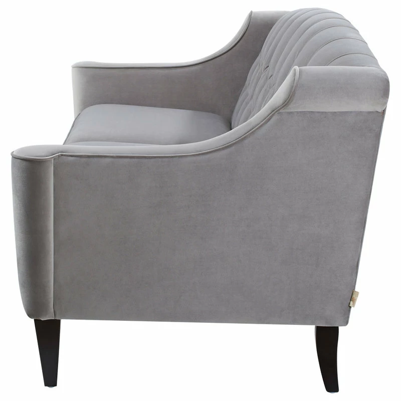 Jennifer Taylor Home Ken 74" Upholstered Button-Tufted Sofa, Opal Gray Velvet 8 Jennifer Taylor Home Ken 74" Upholstered Button-Tufted Sofa, Opal Gray Velvet - Image 6