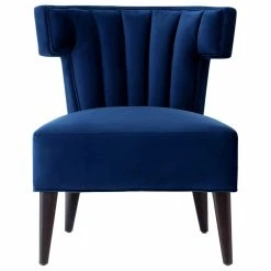 Nicole Miller Kairo Velvet Accent Chair With Tapered Legs, Navy -GDF sofa Shop f38160010e9f6a65 3152 w800 h800 b1 p0