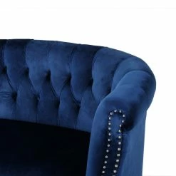 GDFStudio GDF Studio Melaina Tufted Scroll Arm New Velvet Loveseat, Navy Blue -GDF sofa Shop f3e181970f90643d 3600 w800 h800 b0 p0