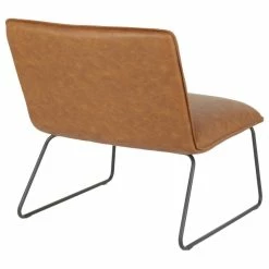 Lumisource Casper Accent Chair, Black Metal, Camel PU -GDF sofa Shop f49145ce03da773d 2840 w800 h800 b1 p0