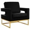 Meridian Furniture Noah Velvet Accent Chair, Black, Gold Base -GDF sofa Shop f4f1c58b02740be1 2681 w800 h800 b1 p0