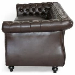 GDFStudio Vita Chesterfield Tufted Faux Leather Sofa, Brown -GDF sofa Shop f561697b019cb616 2341 w800 h800 b1 p0
