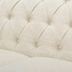 GDFStudio Adetokunbo Tufted Chesterfield Fabric 3 Seater Sofa, Beige/Dark Brown -GDF sofa Shop f5a189670f906e95 5498 w800 h800 b0 p0
