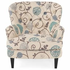GDFStudio GDF Studio Alfred White And Blue Floral Fabric Club Chair With Chrome Nailheads -GDF sofa Shop f681cc5002295bd2 6479 w800 h800 b1 p0