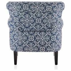 Belleze Arm Fabric Upholstered Chair Nailhead Trim Accent Chair, Navy/ White -GDF sofa Shop f7217ce80f1fde09 5258 w800 h800 b1 p0