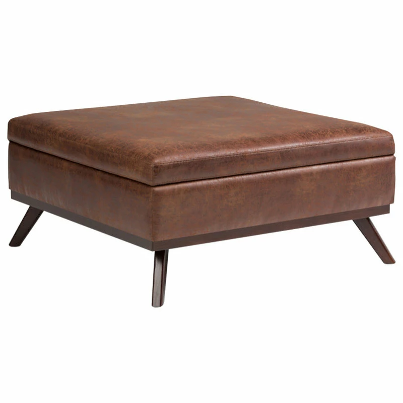 Simpli Home Ltd. Owen Square Coffee Table Storage Ottoman 3 Simpli Home Ltd. Owen Square Coffee Table Storage Ottoman