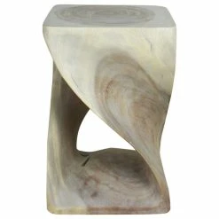 Haussmann Inc Twist 10"x18" End Table, Gray