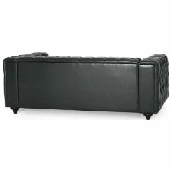 GDFStudio Marengo Contemporary Tufted 3 Seater Sofa, Midnight + Espresso, Faux Leather -GDF sofa Shop f8a1619d00fa7cb6 9145 w800 h800 b1 p0