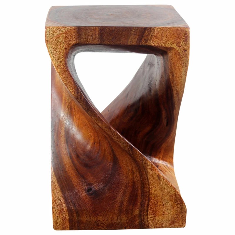 Kammika Import Export Co., Ltd (Thailand) Haussmann® Wood Twist End Table 15 X 15 X 23 Inch High Cherry Oil 7 Kammika Import Export Co., Ltd (Thailand) Haussmann® Wood Twist End Table 15 X 15 X 23 Inch High Cherry Oil - Image 5