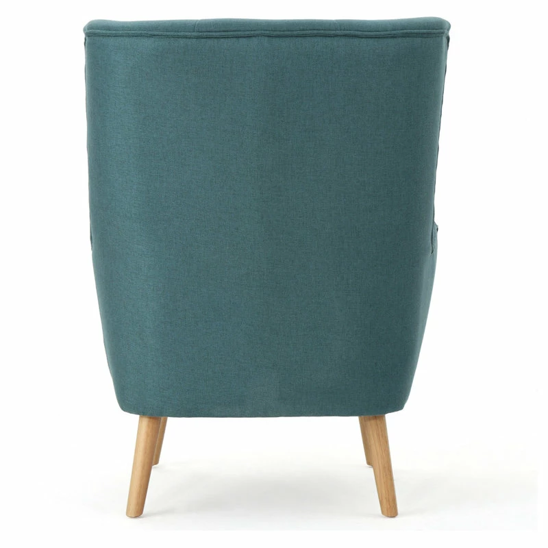 GDFStudio GDF Studio Temescal Mid Century Modern Dark Teal Fabric Club Chair, Dark Teal 11 GDFStudio GDF Studio Temescal Mid Century Modern Dark Teal Fabric Club Chair, Dark Teal - Image 9