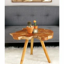 Brimfield & May Rustic Brown Teak Wood Accent Table 38420 -GDF sofa Shop fa71d6090b2174c4 7809 w800 h800 b0 p0