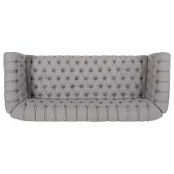 GDFStudio Edgar Traditional Chesterfield Sofa With Tufted Cushions, Gray, Black -GDF sofa Shop fa81651801dceac4 8264 w800 h800 b1 p0