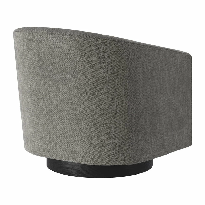 Comfort Pointe Geneva Charcoal Polyester Fabric Wood Base Swivel Chair 5 Comfort Pointe Geneva Charcoal Polyester Fabric Wood Base Swivel Chair - Image 3