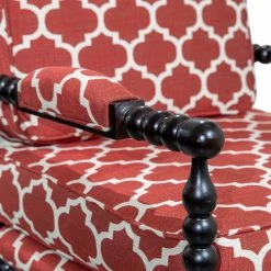 DTY Indoor Living Silverthorne Spindle Chair, Espresso/Red Moroccan Tile -GDF sofa Shop fbb1099b0f627332 8035 w800 h800 b0 p0