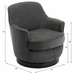 Comfort Pointe Reese Charcoal Wood Base Swivel Chair -GDF sofa Shop fbf1c2840fc926f8 6216 w800 h800 b1 p0