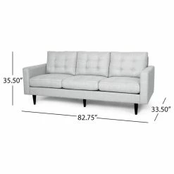 GDFStudio Darcy Contemporary Tufted Fabric 3 Seater Sofa, Light Gray/Dark Brown -GDF sofa Shop fbf1e22b0f9066a5 1796 w800 h800 b1 p0