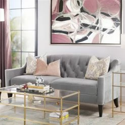 Jennifer Taylor Home Ken 74" Upholstered Button-Tufted Sofa, Opal Gray Velvet 14 Jennifer Taylor Home Ken 74" Upholstered Button-Tufted Sofa, Opal Gray Velvet -GDF sofa Shop fc5183b50e25f73c 6647 w800 h800 b0 p0