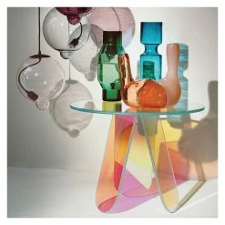 HOMARY Acrylic End Table Clear Round Side Table Iridescent Accent Table -GDF sofa Shop fca1349f030350f1 2023 w800 h800 b0 p0
