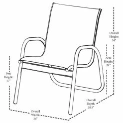 Telescope Casual Furniture Gardenella Sling Arm Chair, Textured White/Red Fabric, Textured Kona,black -GDF sofa Shop fd51c5e00dd5a234 9700 w800 h800 b1 p0