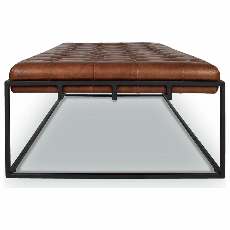 Edgemod Curio Ottoman, Tan/Black 5 Edgemod Curio Ottoman, Tan/Black - Image 3