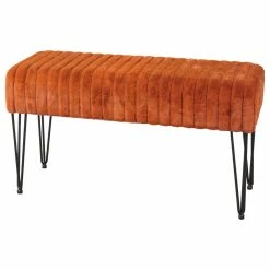 Home Soft Things Serenta Super Mink Ottoman, Umber, 46"x16"x7"