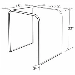 Southeastflorida Acrylic End Table 20"W X 16" D X 22"H X 3/4" Thick 13 Southeastflorida Acrylic End Table 20"W X 16" D X 22"H X 3/4" Thick -GDF sofa Shop fdb104020b62e8b2 4368 w800 h800 b1 p0