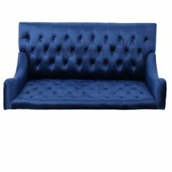 GDFStudio GDF Studio Leona Traditional High Back Tufted Winged Fabric Loveseat, Navy Blue -GDF sofa Shop fdd1826301b196f9 7346 w800 h800 b1 p0