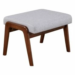 Alpine Furniture, Inc Alpine Furniture Zephyr Slate Wood Footrest In Brown-Gray