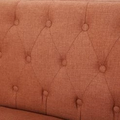 GDFStudio GDF Studio Eunice Petite Mid Century Modern Tufted Fabric Sofa, Burnt Orange -GDF sofa Shop fe91ba190f907695 4524 w800 h800 b0 p0
