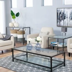 Studio Designs Camber End Table Pewter/Clear Glass -GDF sofa Shop ff0140260977ae04 5860 w800 h800 b0 p0