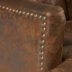 GDFStudio GDF Studio Madene Tufted Back Fabric/Microfiber Club Chair, Brown -GDF sofa Shop ff61edd501b1bcca 0717 w800 h800 b0 p0