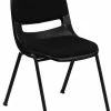Flash Furniture 880 Lb. Capacity Black Padded Ergonomic Shell Stack Chair With Black Frame -GDF sofa Shop home design 12